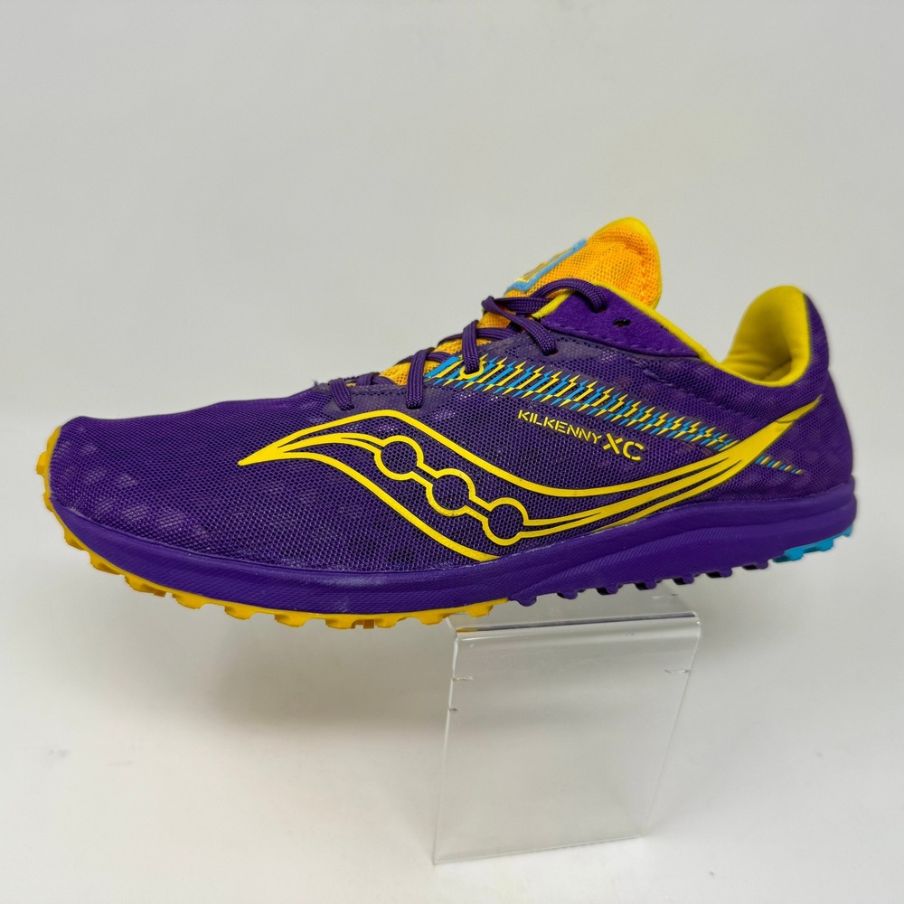 Saucony Kilkenny XC Women's 9 1/2 Purple Yellow Cross Country Flat Running Shoes